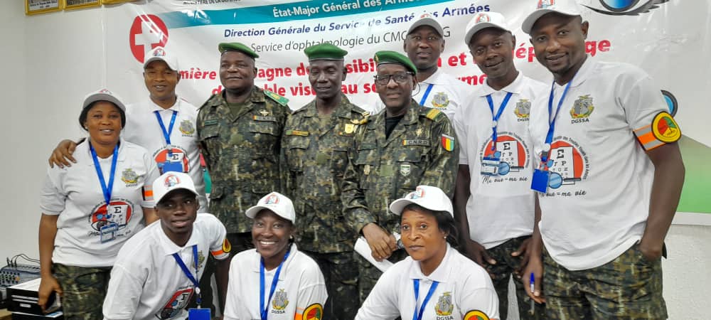 Première journée de la campagne de sensibilisation et de dépistage des troubles visuels chez les militaires de la zone spéciale de Conakry