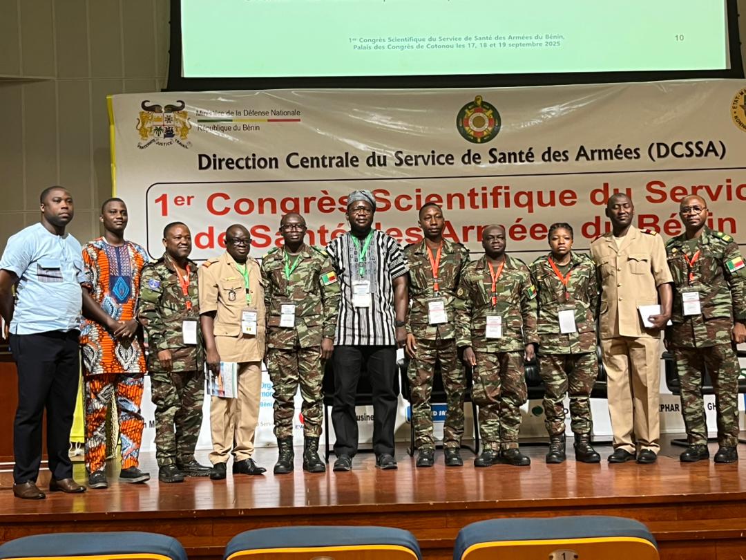 Participation de la délégation Guinéenne au premier congrès de médecine militaire du Bénin du 17 au 19 Septembre au palais des congrès de Cotonou.